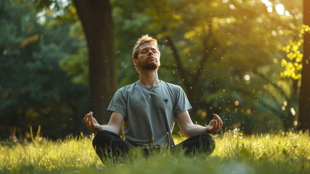 Person meditating in a serene space where mental health matters, echoing mental health quotes and practices from Path Mental Health.